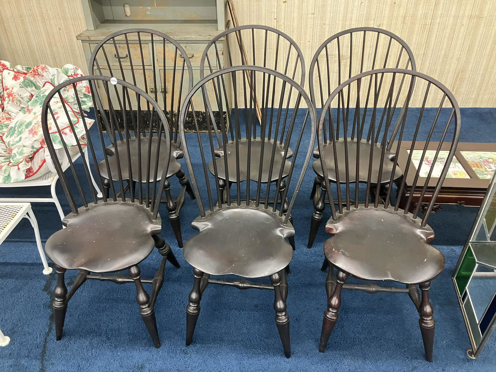 Set of Six Balloon Back Windsor Style Chairs (1 of 4)