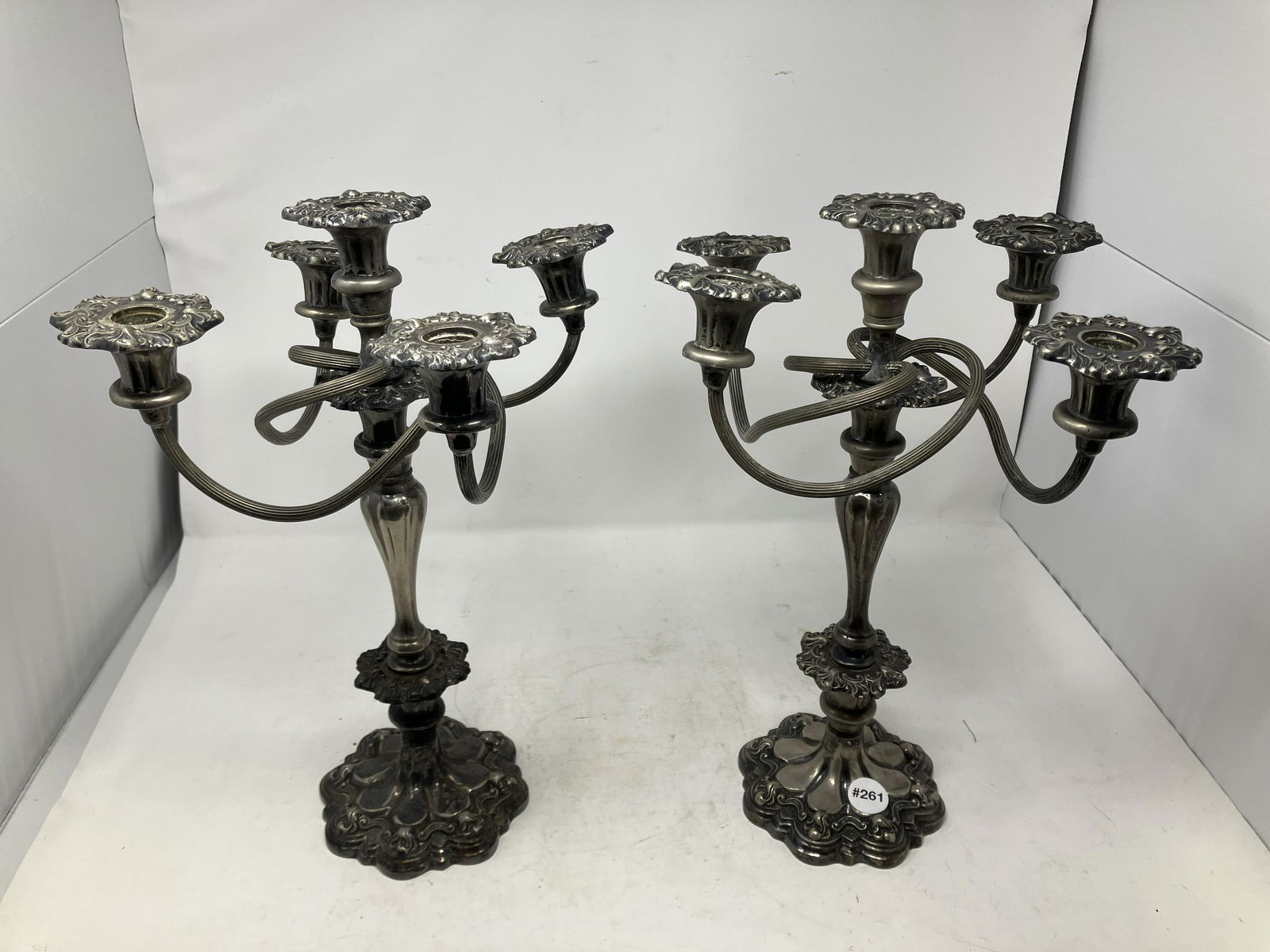 Pair of Silverplate Candelabras (1 of 3)