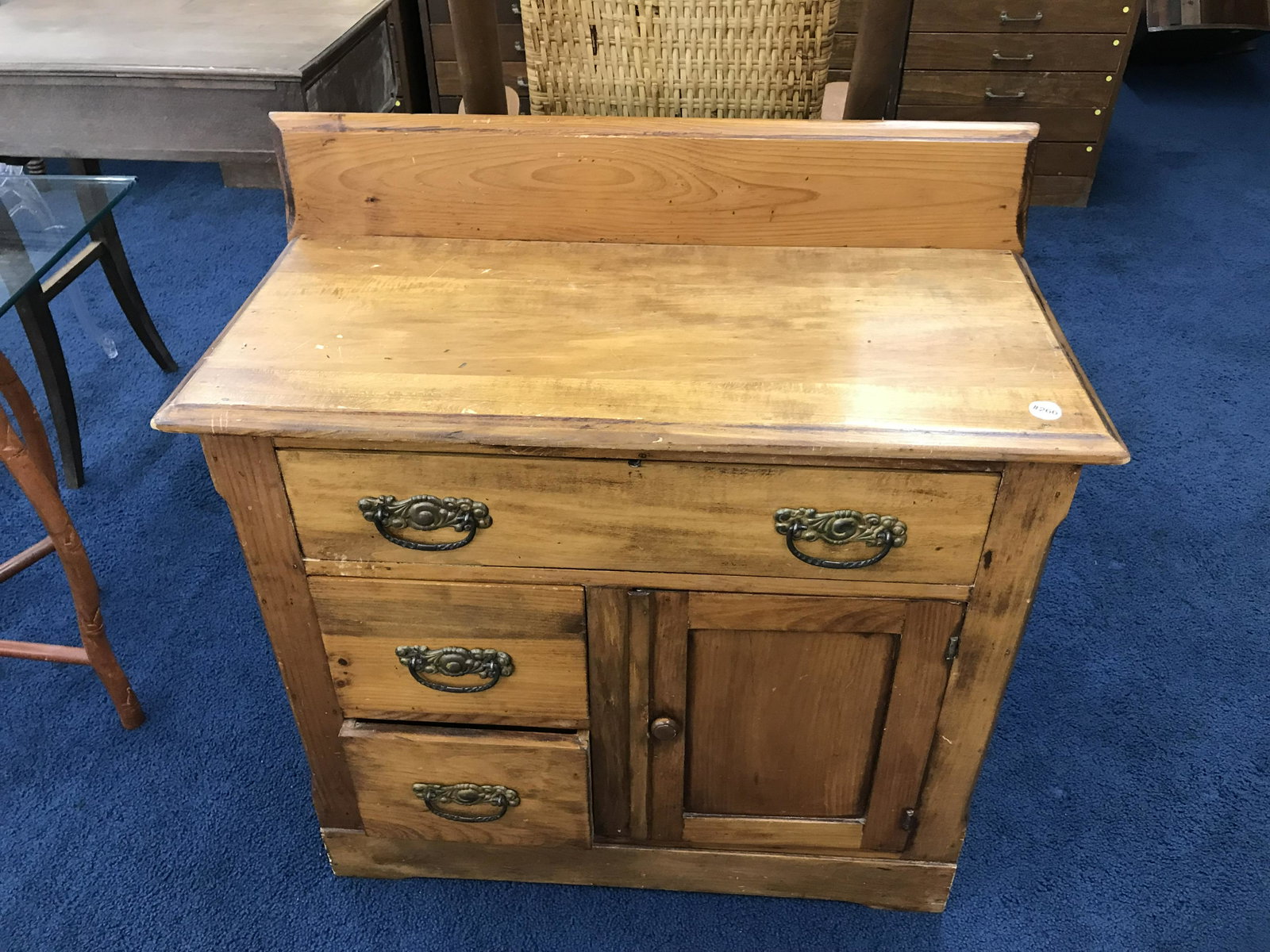 Softwood Wash Stand: Measures 33" x 31" x 15".