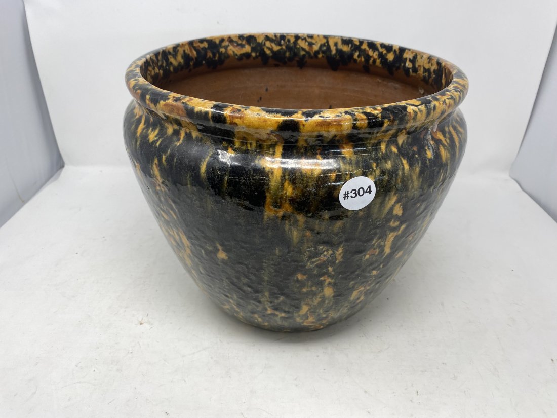 Pottery Jardinere: Measures 10" x 12".