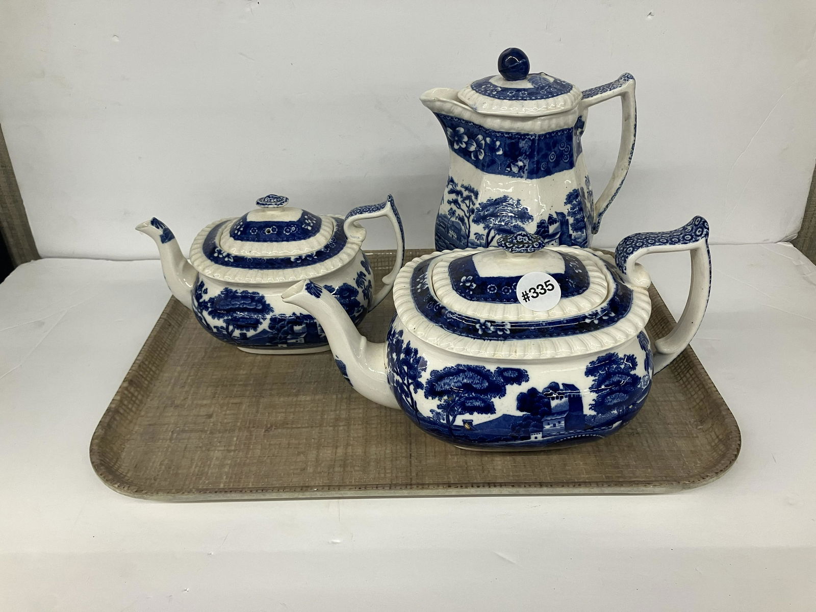 Three Copeland Spode Blue Tower Pots (1 of 5)