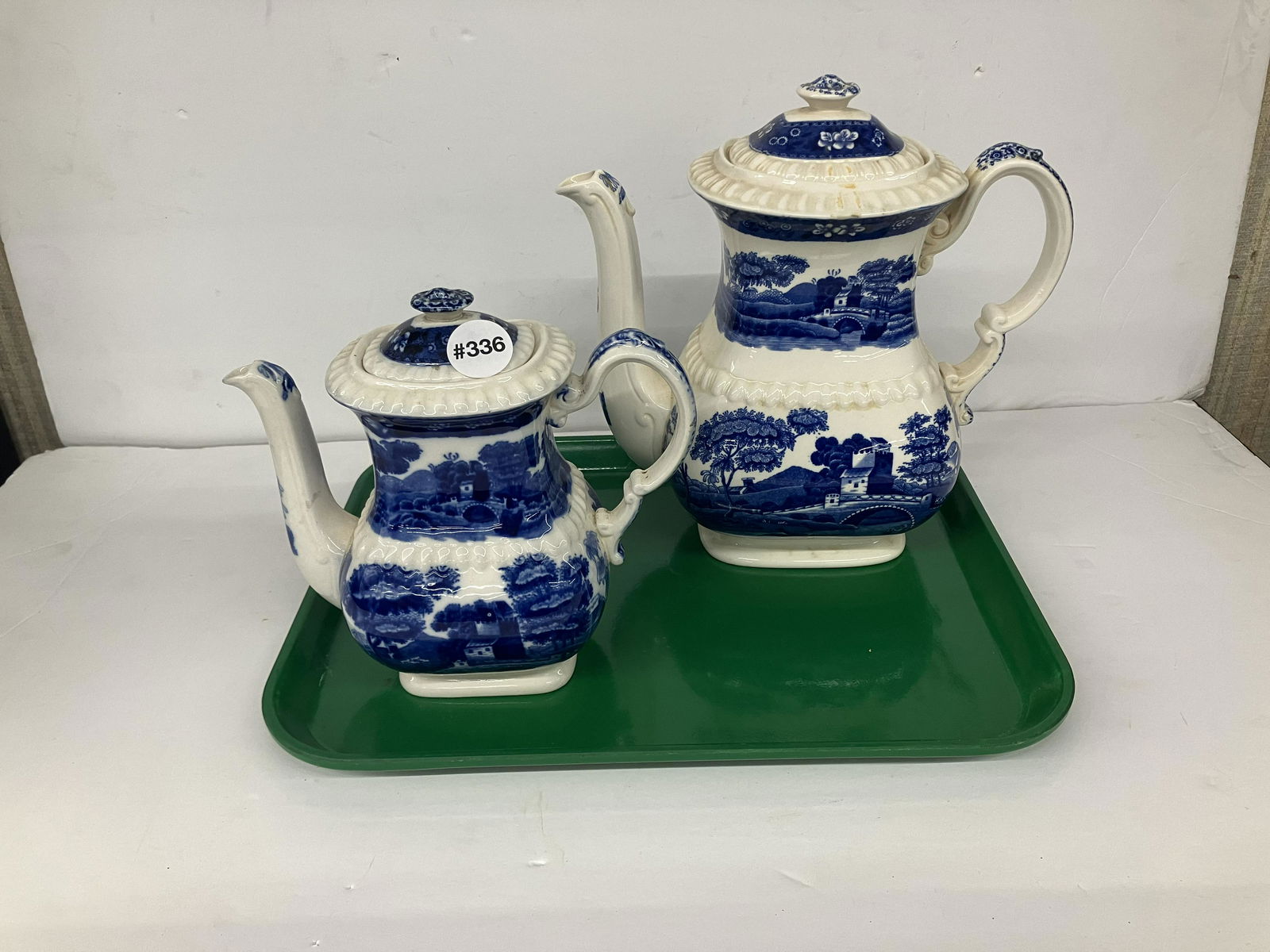 Two Copeland Spode Blue Tower Tea Pots (1 of 4)