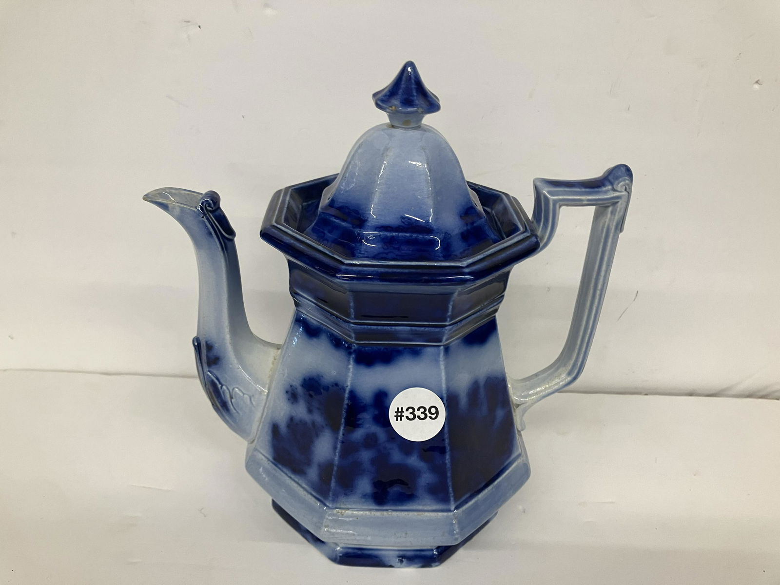 Antique Cashmere Paneled Flow Blue Tea Pot (1 of 6)