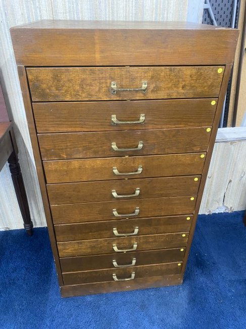 Vintage Oak Multi-Drawer Cabinet (1 of 6)