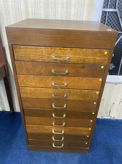 Vintage Oak Multi-Drawer Cabinet (1 of 6)
