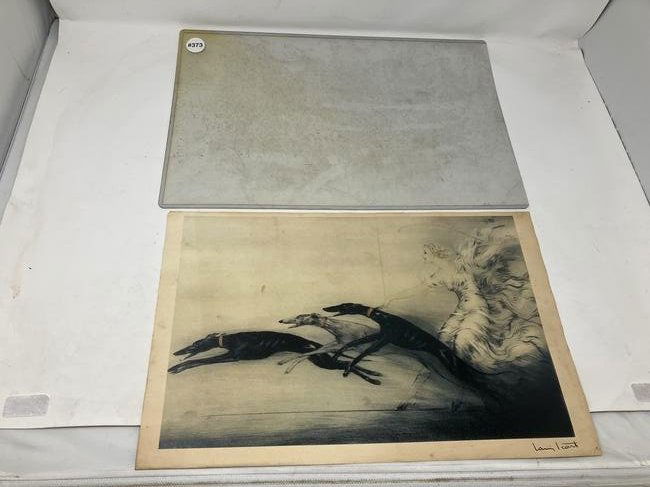 Antique/Vintage Louis iCart "Speed" Print: has age, 16"x11".