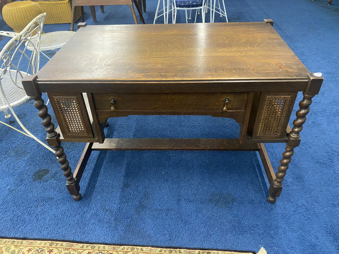 Arts & Crafts Mission Oak Library Table (1 of 6)