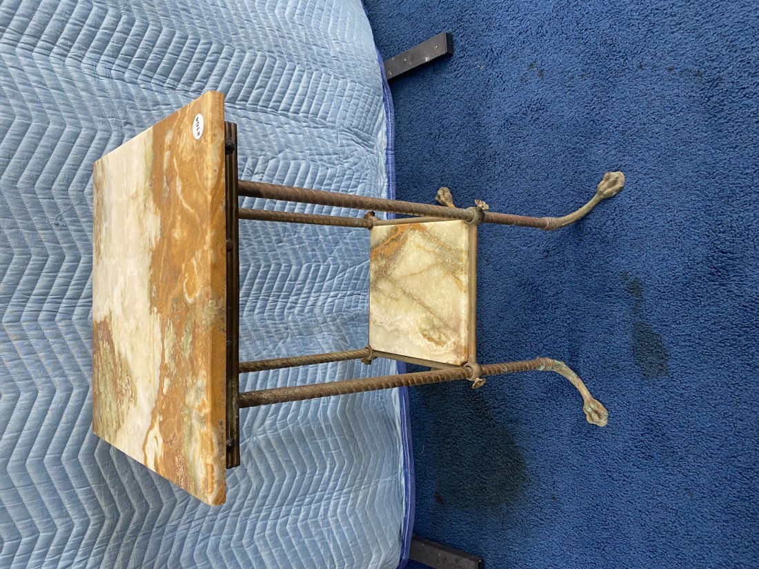 Antique Marble and Brass Stand (1 of 6)