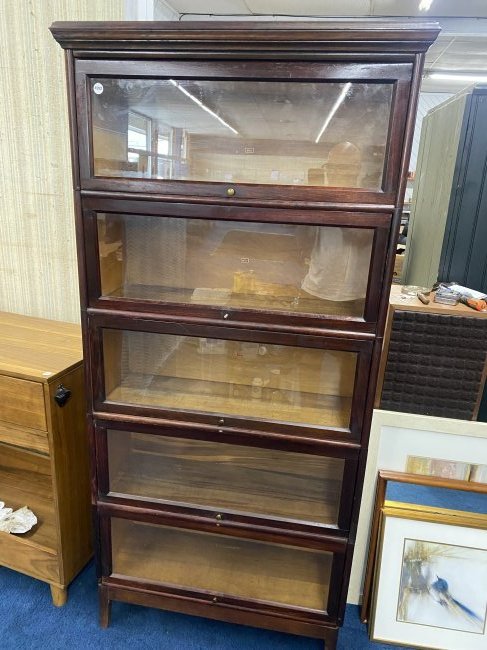 Antique Mahogany Barrister Bookcase (1 of 9)