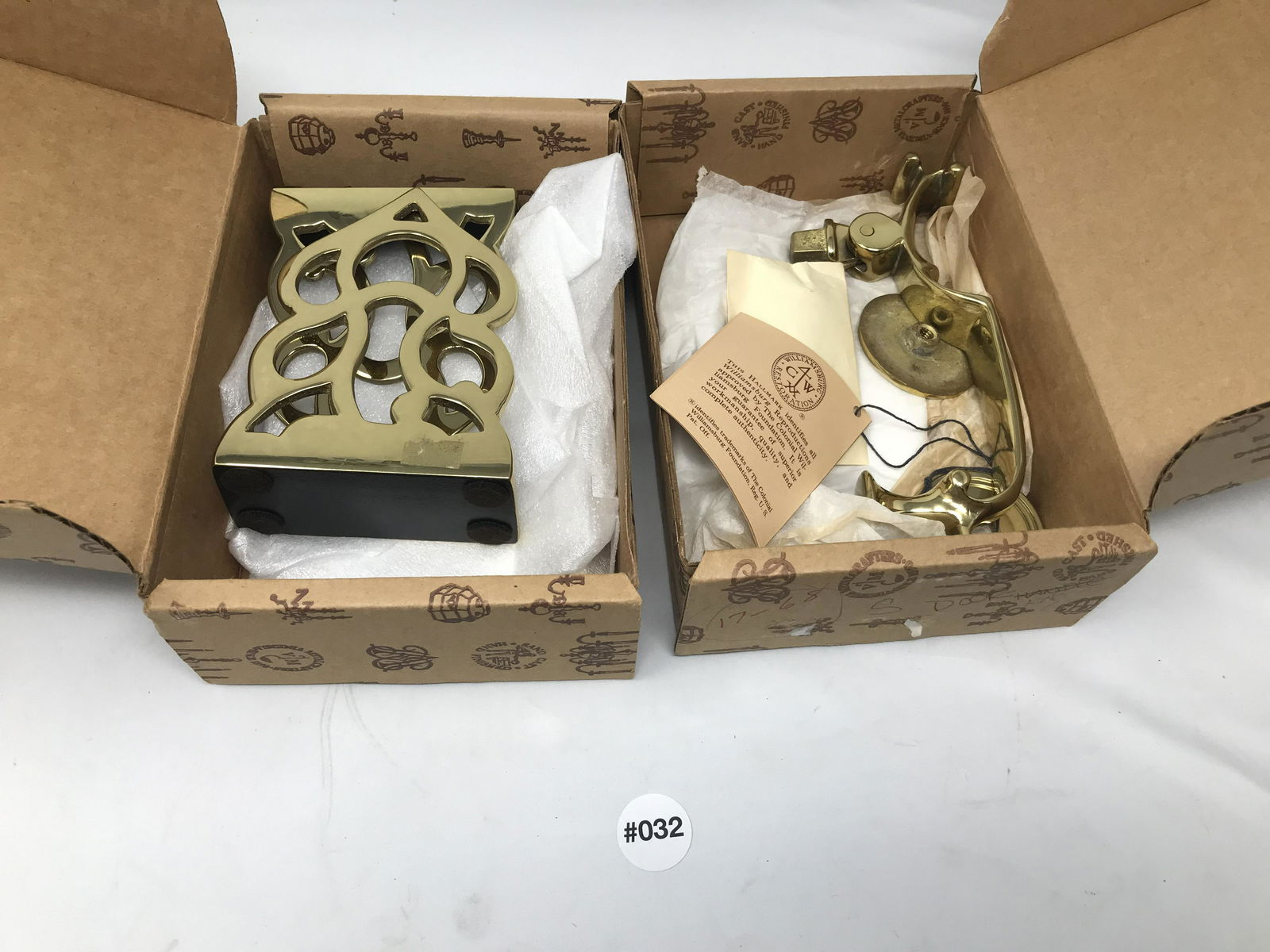 Virginia Metal Crafters Pcs: bookends and door knocker, both have ob.