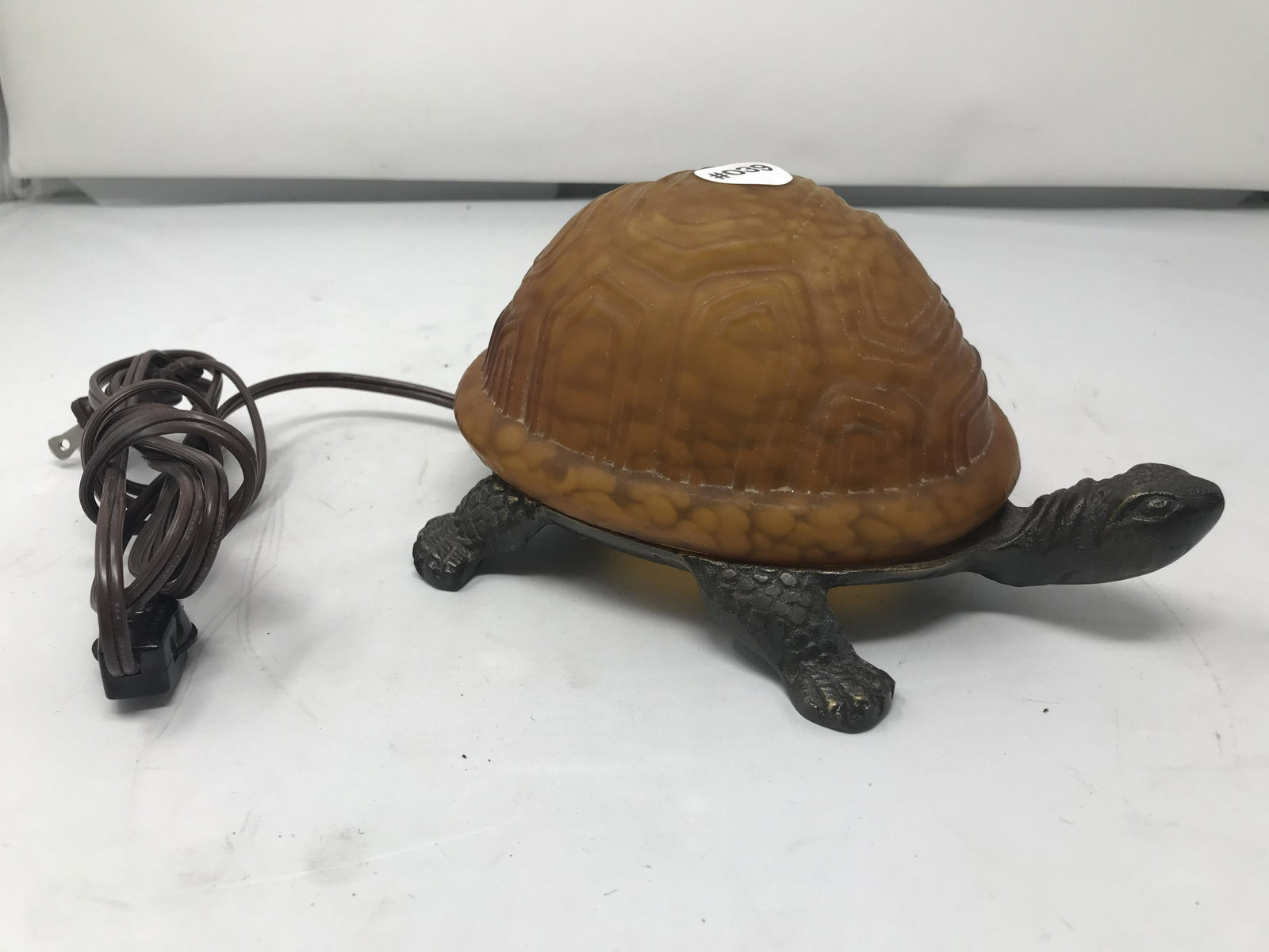 Turtle Artglass Lamp: 8"L.