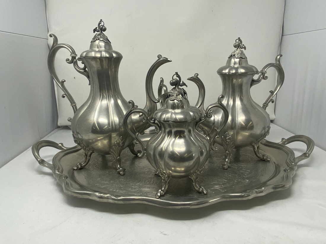Reed and Barton Pewter Coffee and Tea Set (1 of 7)