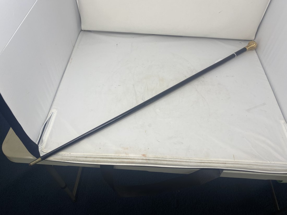 Antique Walking Stick with Gold?? Handle (1 of 6)