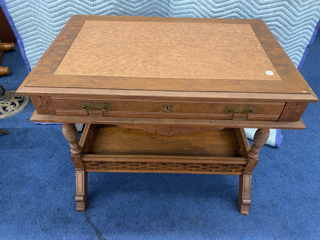Antique Walnut Library Table (1 of 7)