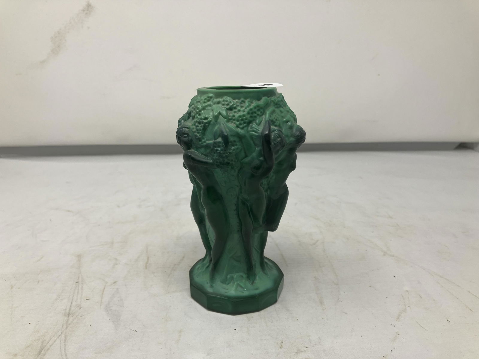 Malachite Figural Nude Vase: 5"H.