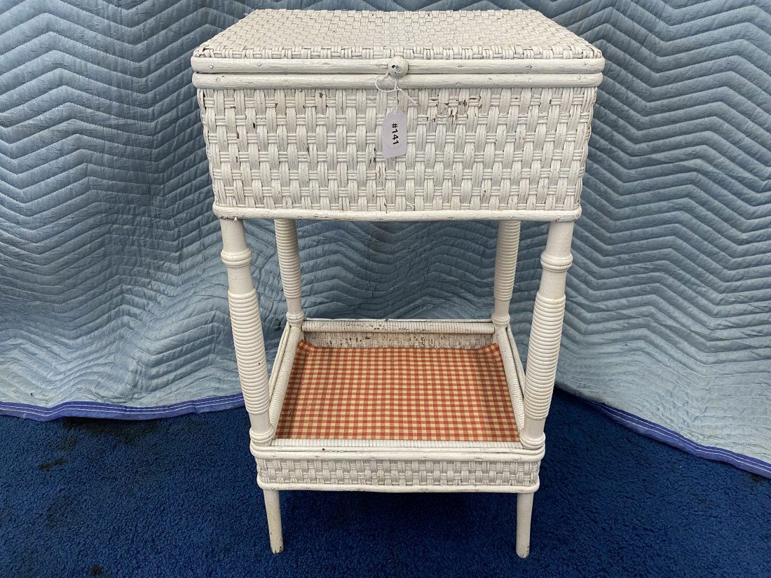 Heywood Wakefield Wicker Sewing Cabinet (1 of 6)