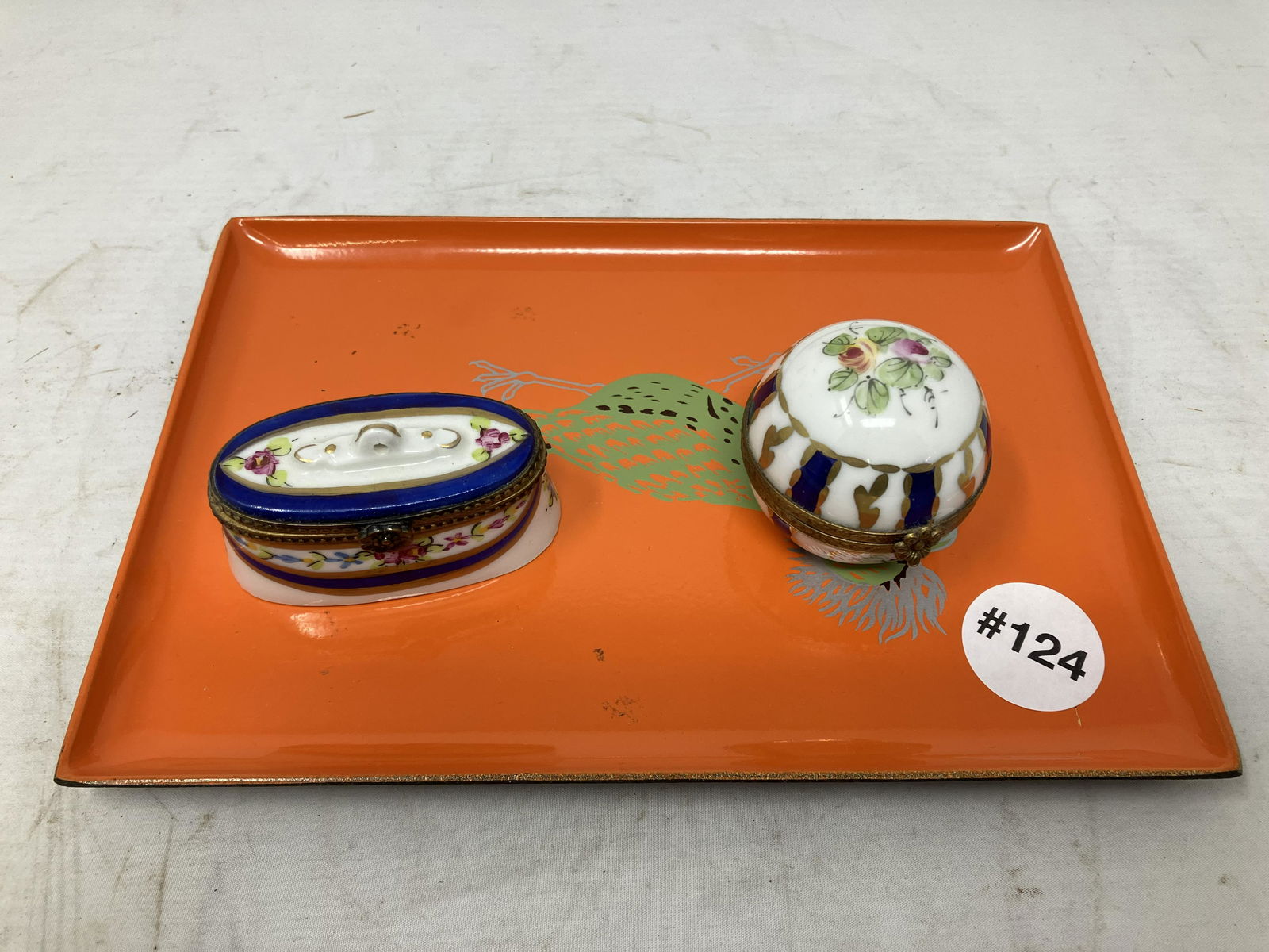 Two Limoges Peint Main Trinket Boxes (1 of 4)
