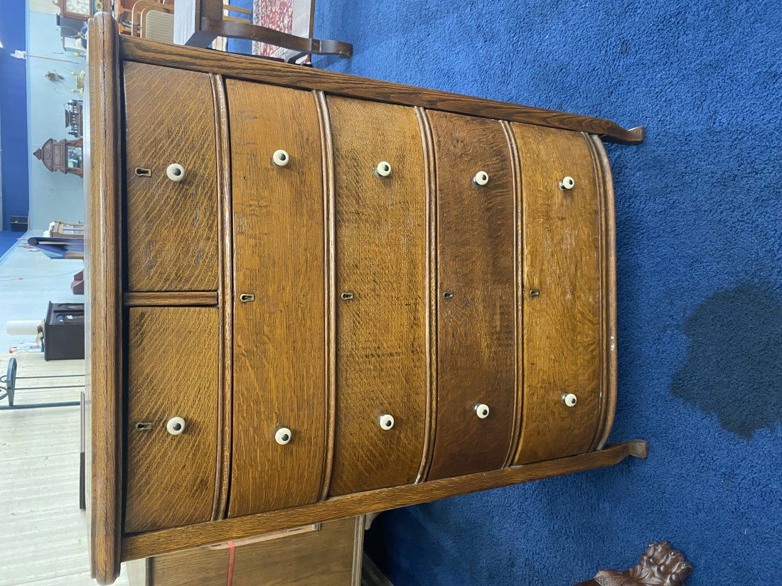 Antique Oak Hi Chest (1 of 6)