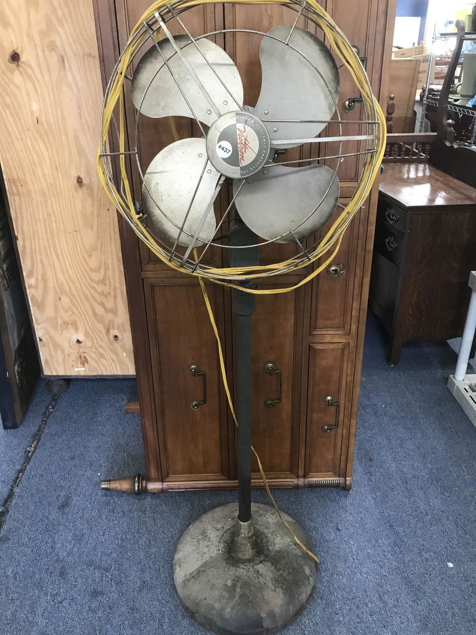 Vintage Victron Floor Fan: Measures 54" H