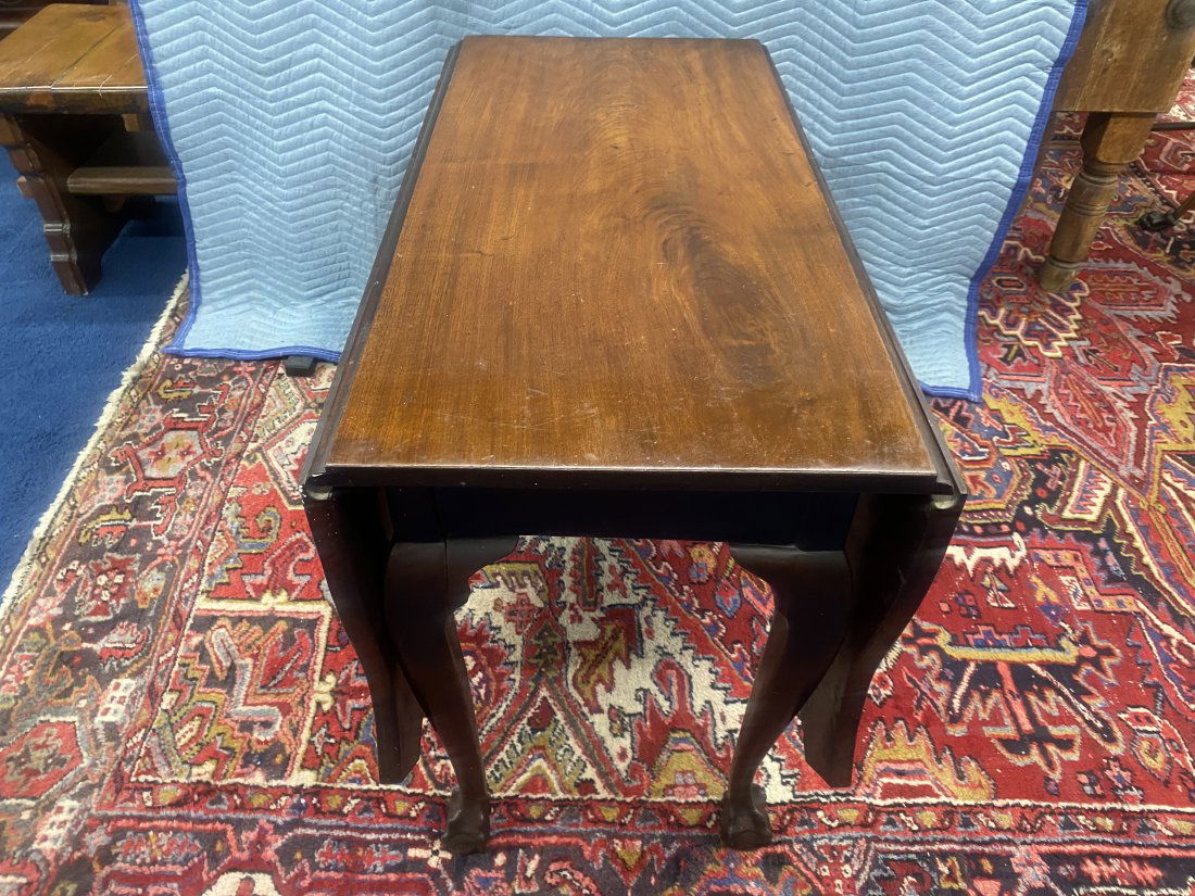Period Mahogany Chippendale Drop Leaf Table (1 of 8)