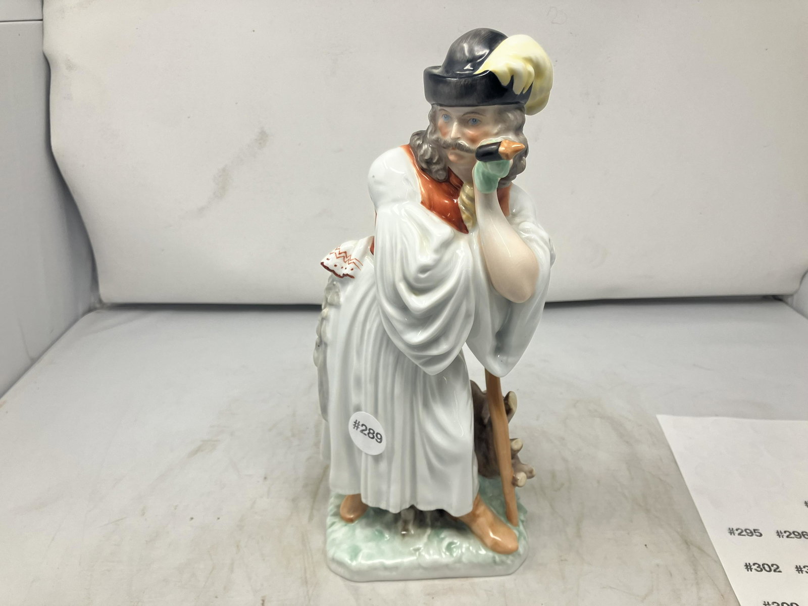 Herend Porcelain Figurine: Marked on base. Measures 12" H.