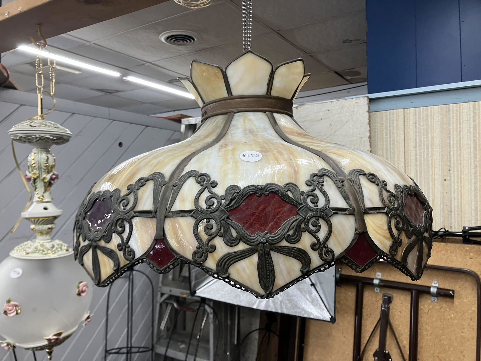 Antique Slag Glass Dome (1 of 5)