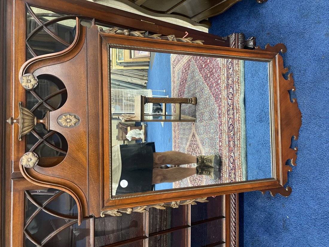 Mahogany Chippendale Style Mirror: Measures 48" x 28".***This item is not eligible for in-house shipping.***