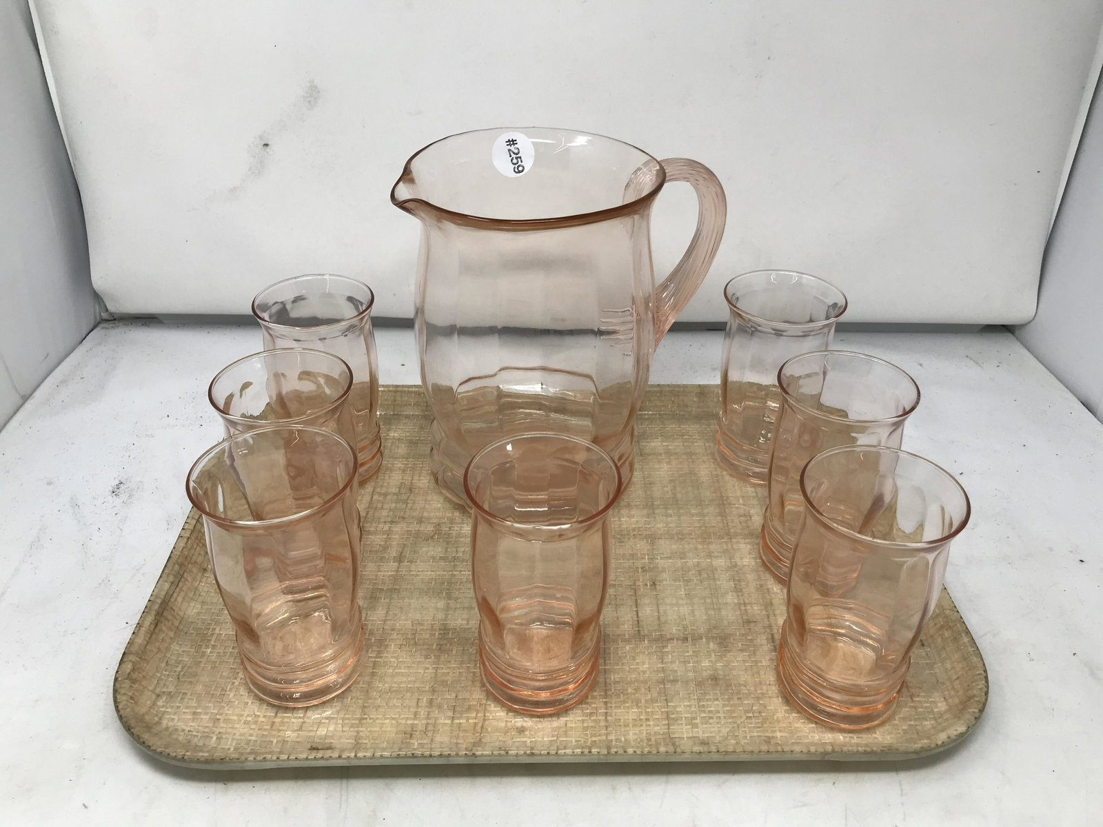 Eight Piece Depression Water Set (1 of 3)