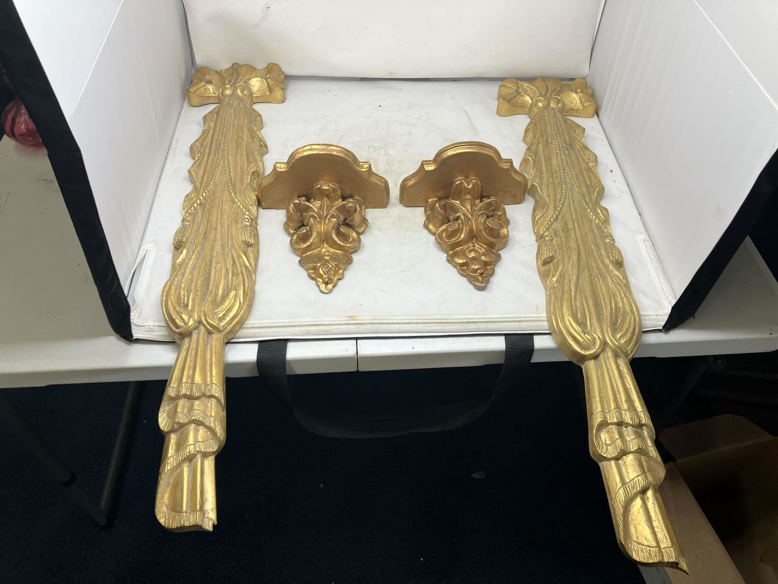Two Pairs Gilt Wall Sconces (1 of 3)