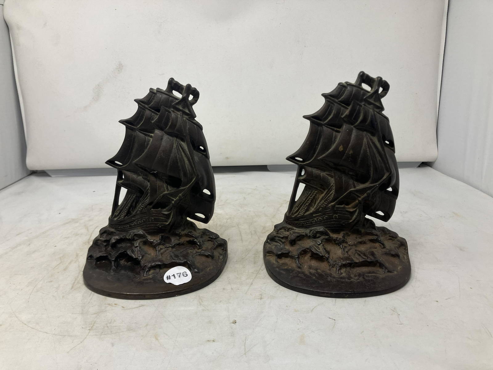 Old Ironsides 1927 Cast Iron Bookends Auction