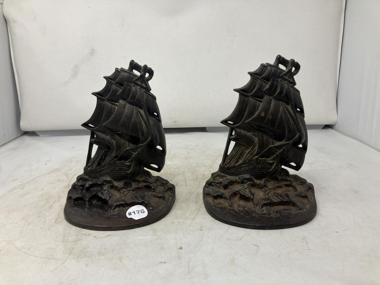 Old Ironsides 1927 Cast Iron Bookends Auction