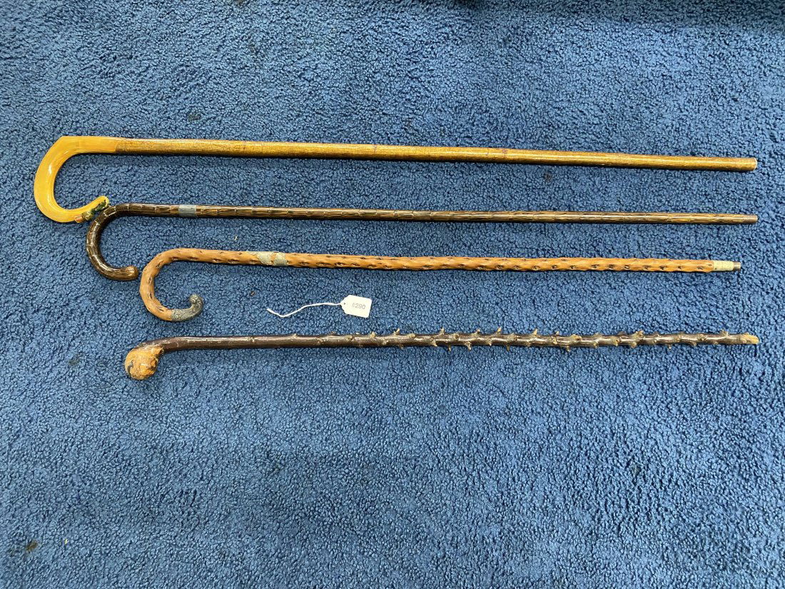 Four Antique Walking Sticks (1 of 6)