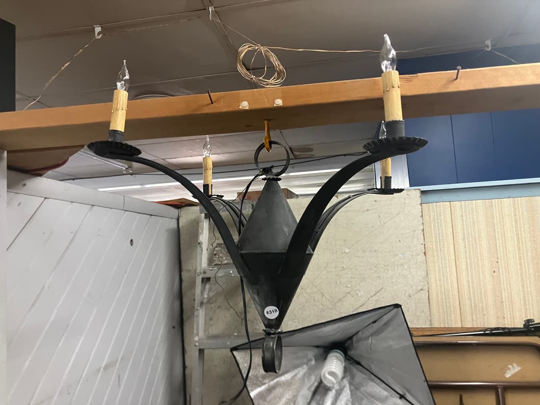 Tin Hanging Light Fixture (1 of 2)