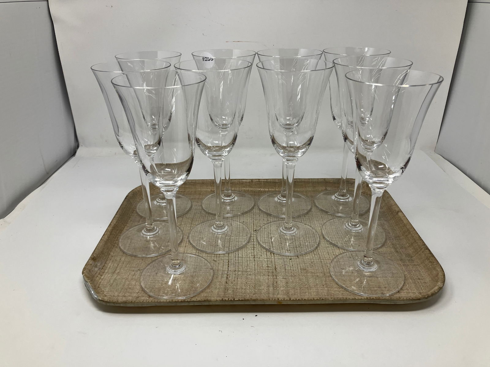 Ten Vera Wang Wedgwood Wine Stems: all signed,9.25"H.