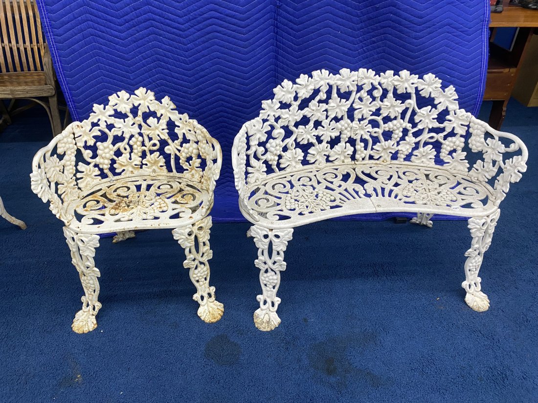 Cast Iron Bench & Chair (1 of 7)