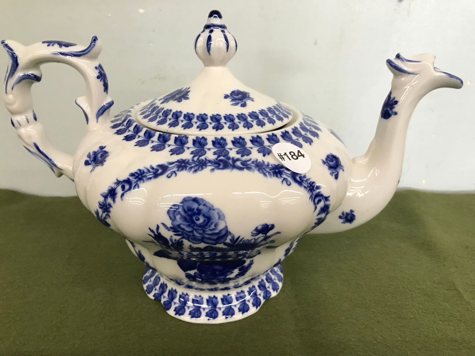 Derby Flow Blue Tea Pot (1 of 5)