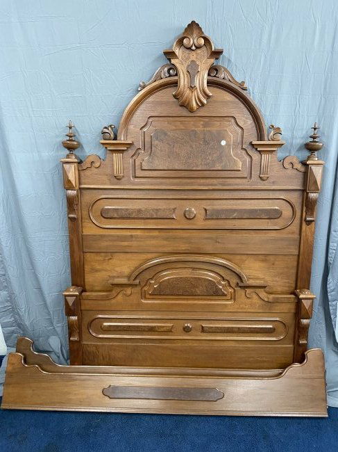 Carved Victorian Hi-Back Bed (1 of 7)