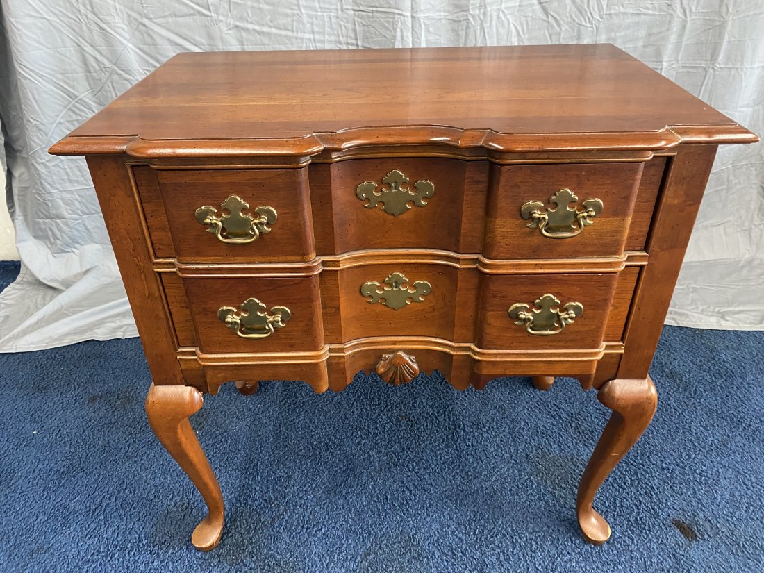 Cherry Lowboy: 32"x31"x18", has block front and original matching hardware
