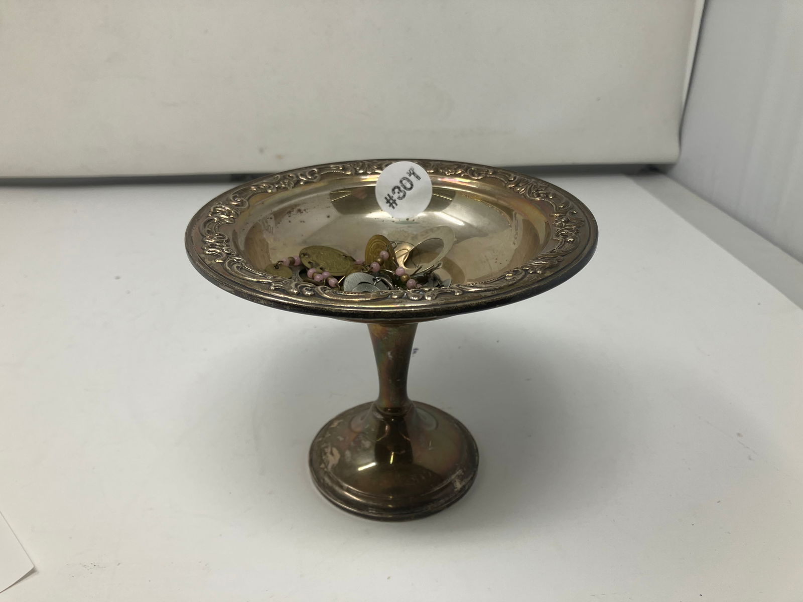 Weighted Sterling Compote & Sterling Jewelry (1 of 3)