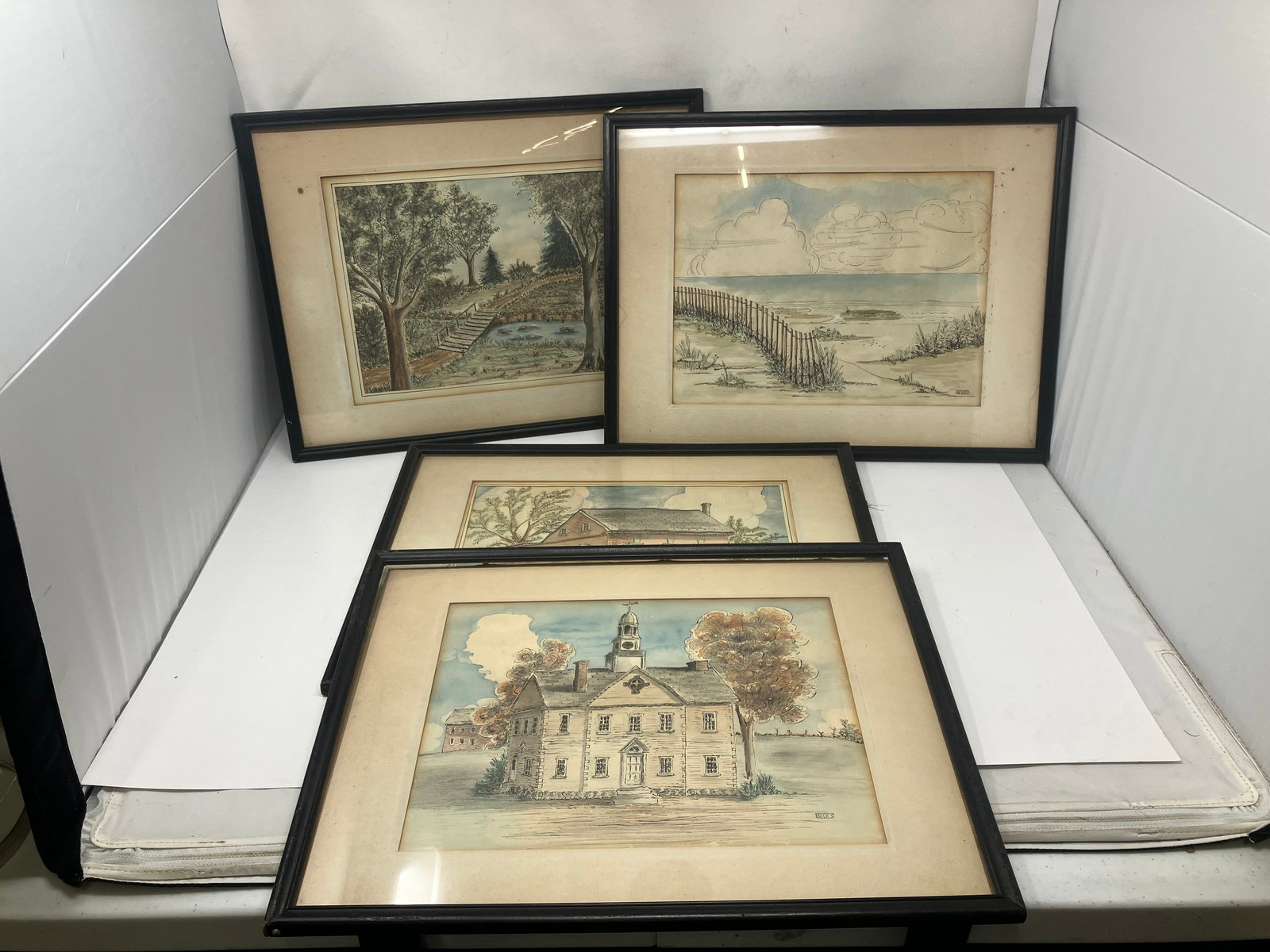 Four Original Signed Watercolors (1 of 5)