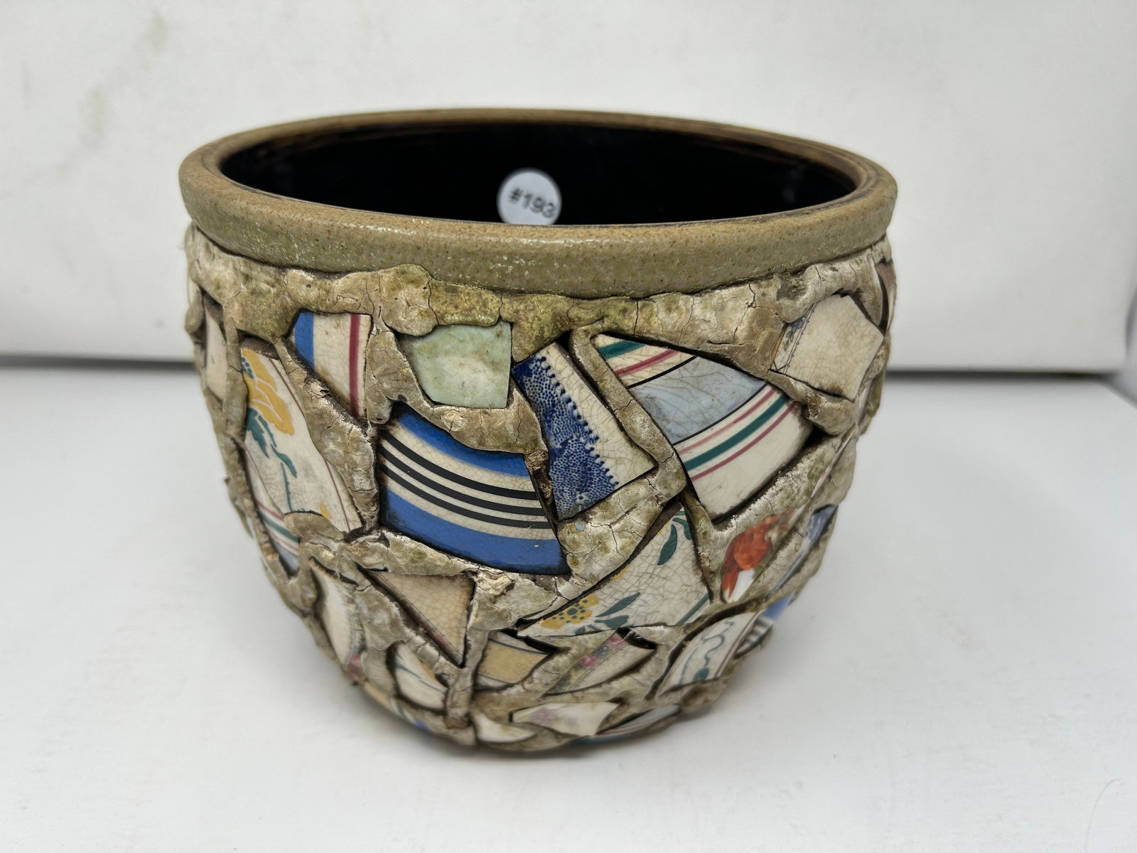 Mosaic Jardinere: 7" x 8".