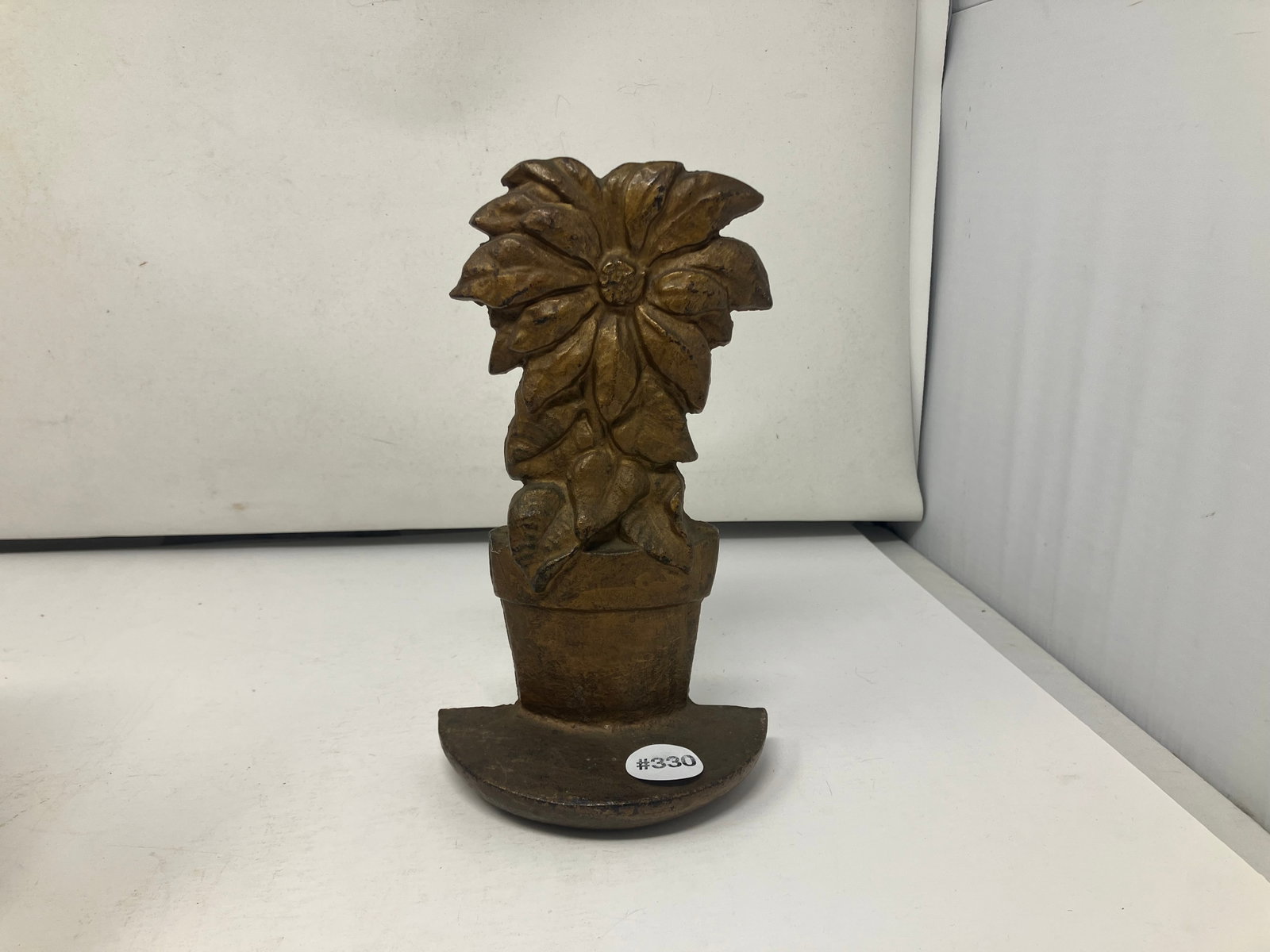 Antique Cast Iron Doorstop: 8"H.