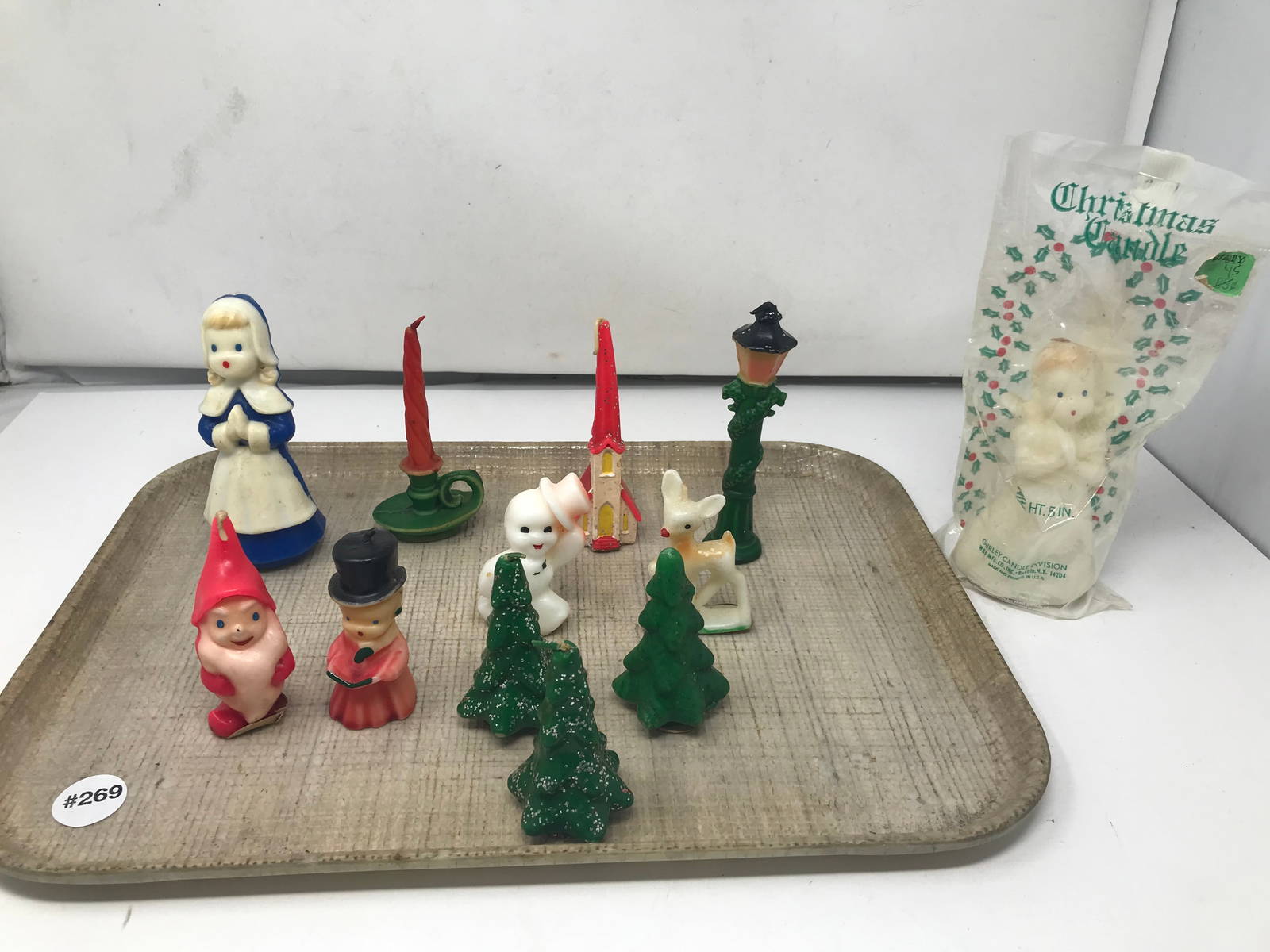12 Vintage Gurley Christmas Candles Auction