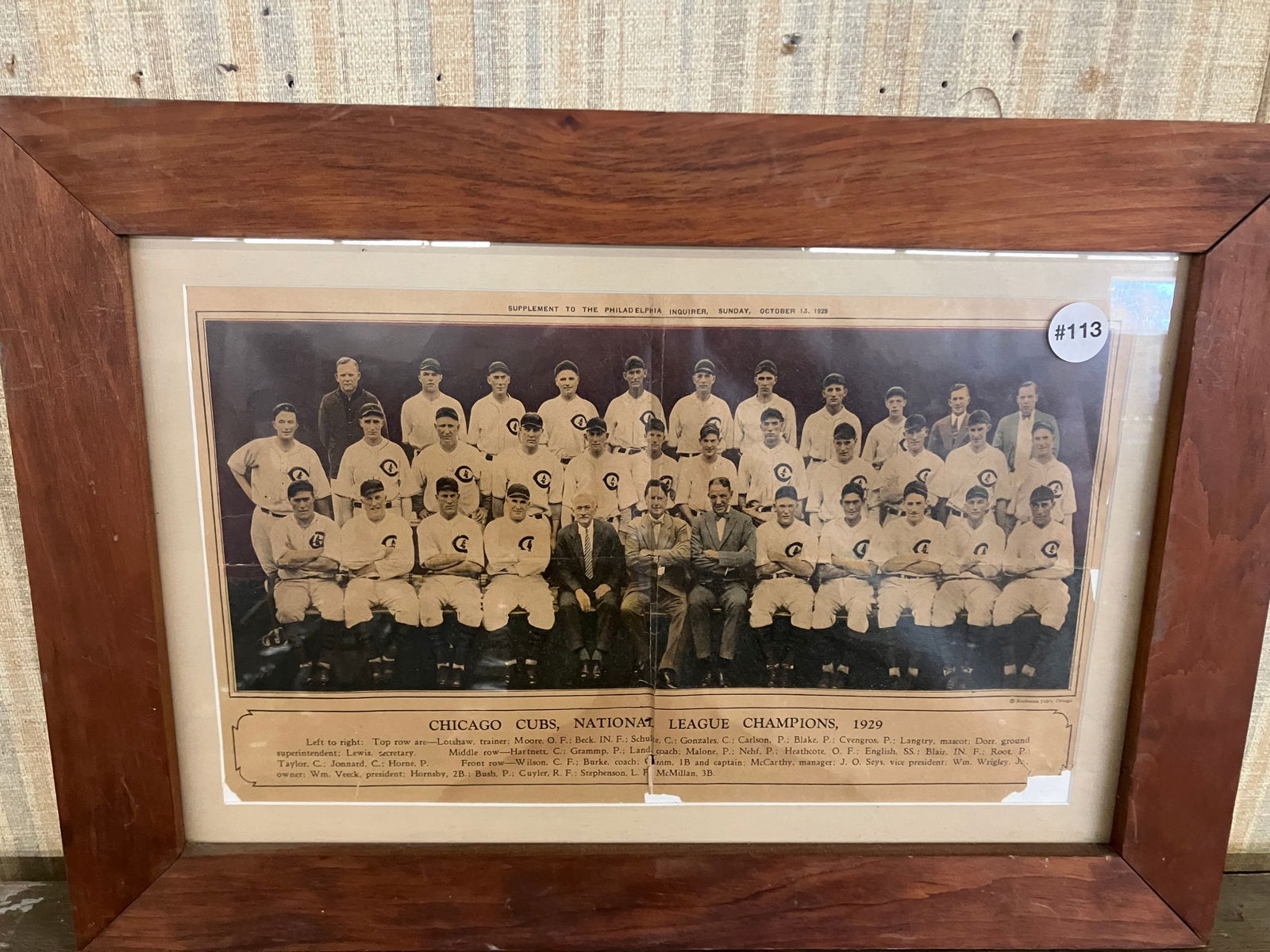 Chicago Cubs Framed Paper (1 of 3)