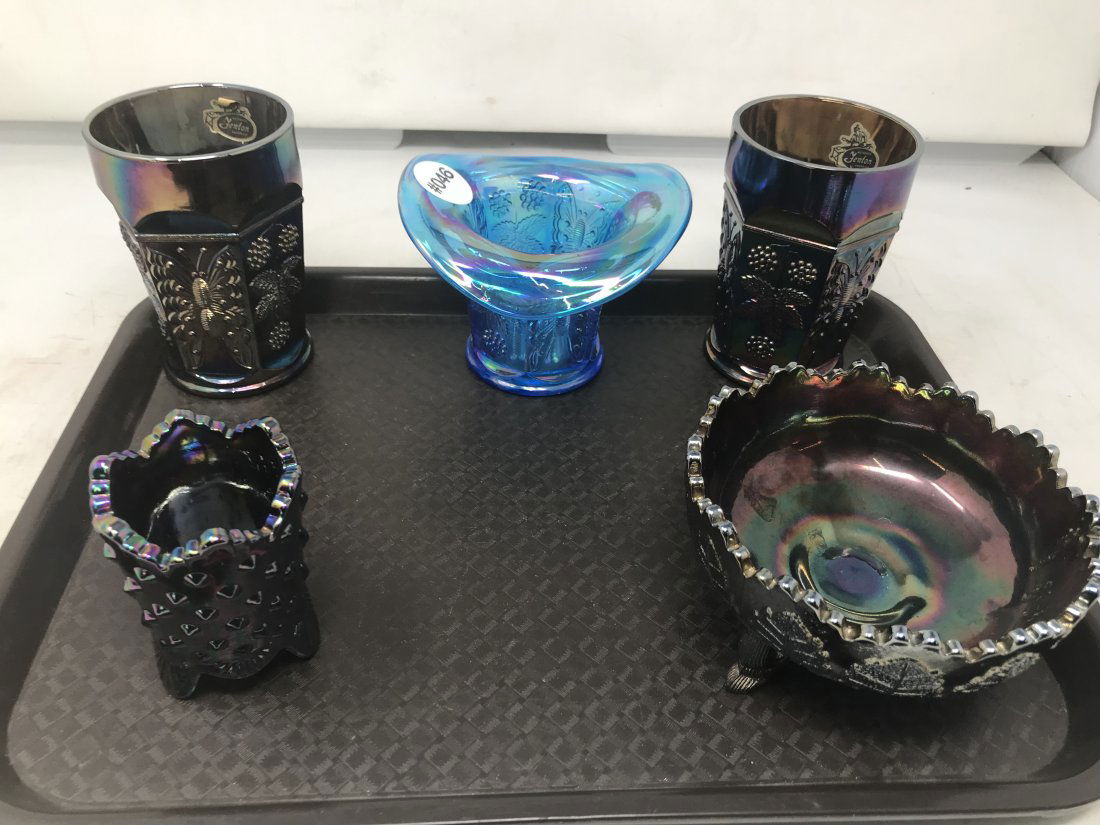 Five Pcs Fenton: Largest 4.5" H