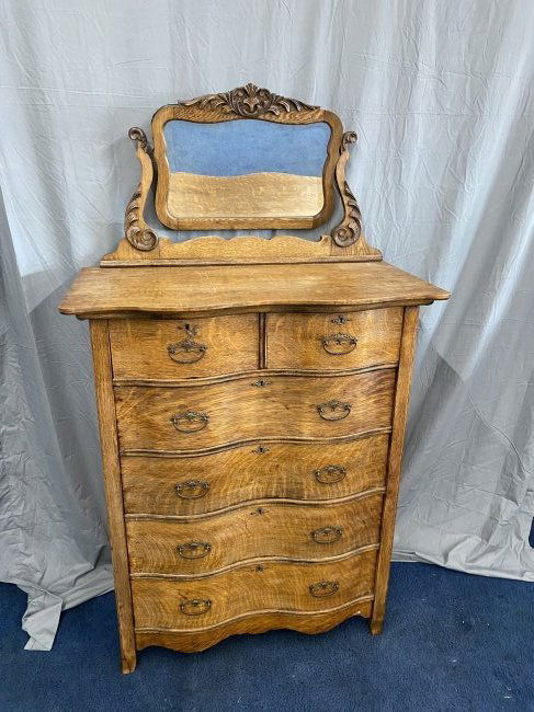 Antique Oak HI Chest (1 of 6)