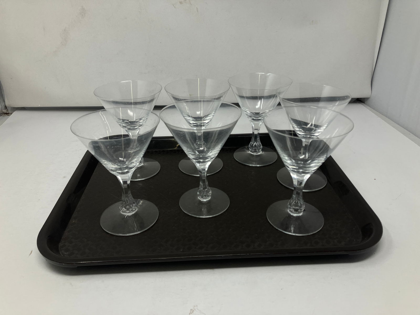 Seven Orrefors Stems: matching, 4.5"H.