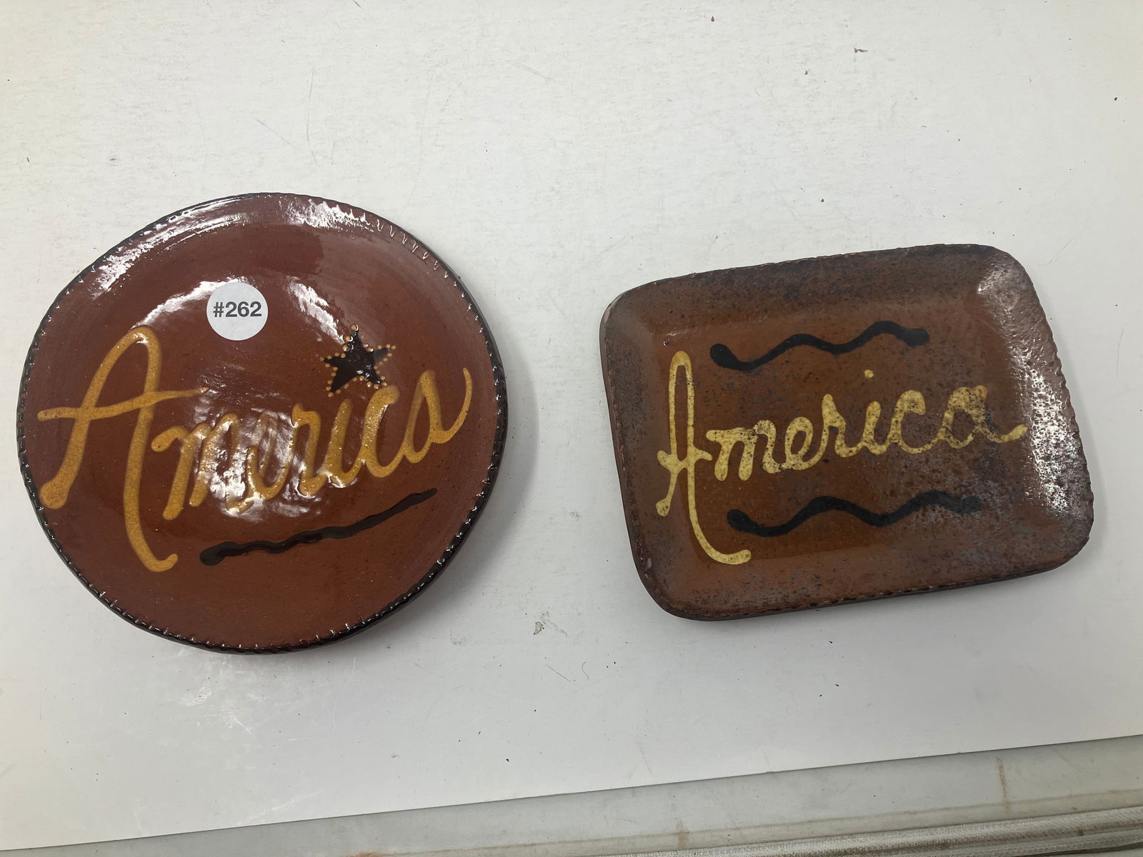 Two Pcs Signed Redware (1 of 3)