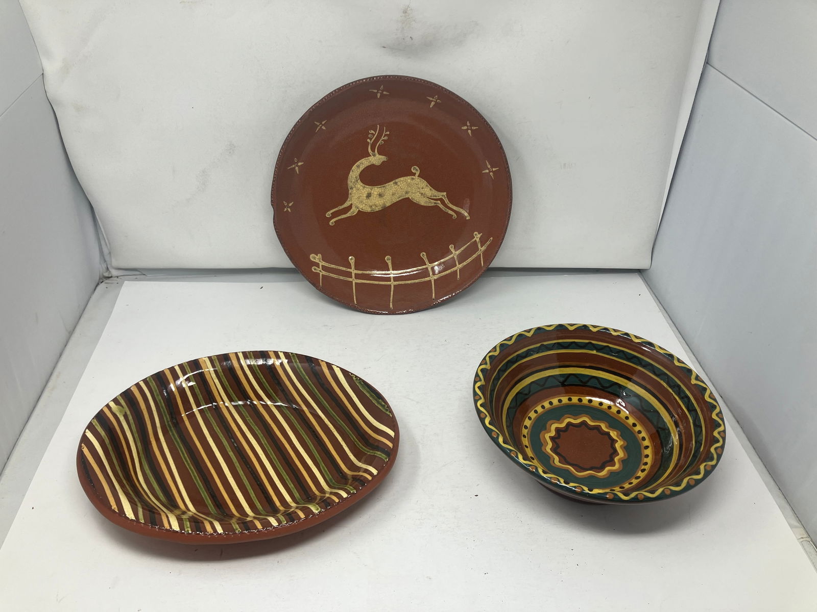 Three PCs Signed Redware (1 of 3)