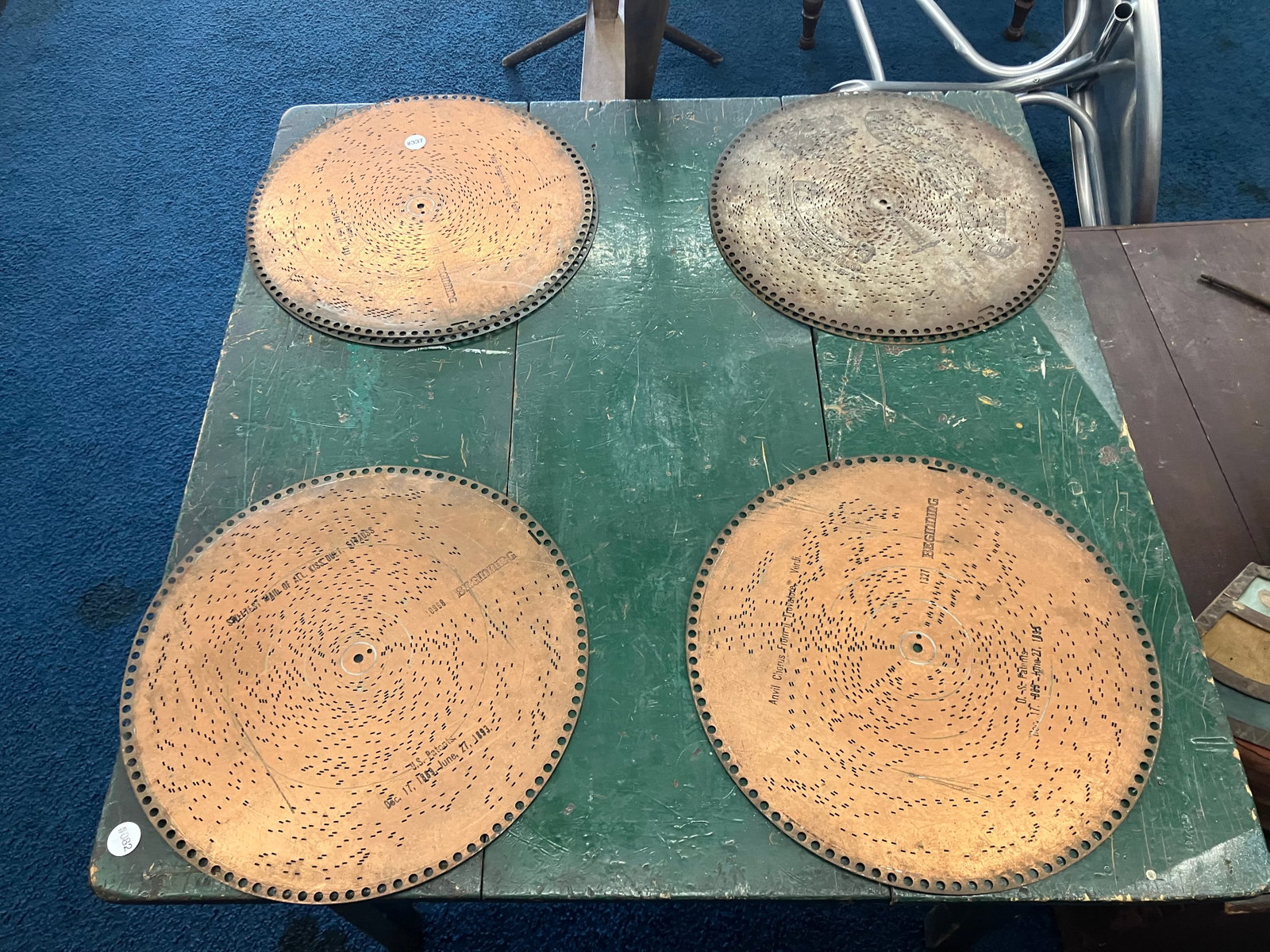 Six Regina Music Box Discs: 15.5"W.